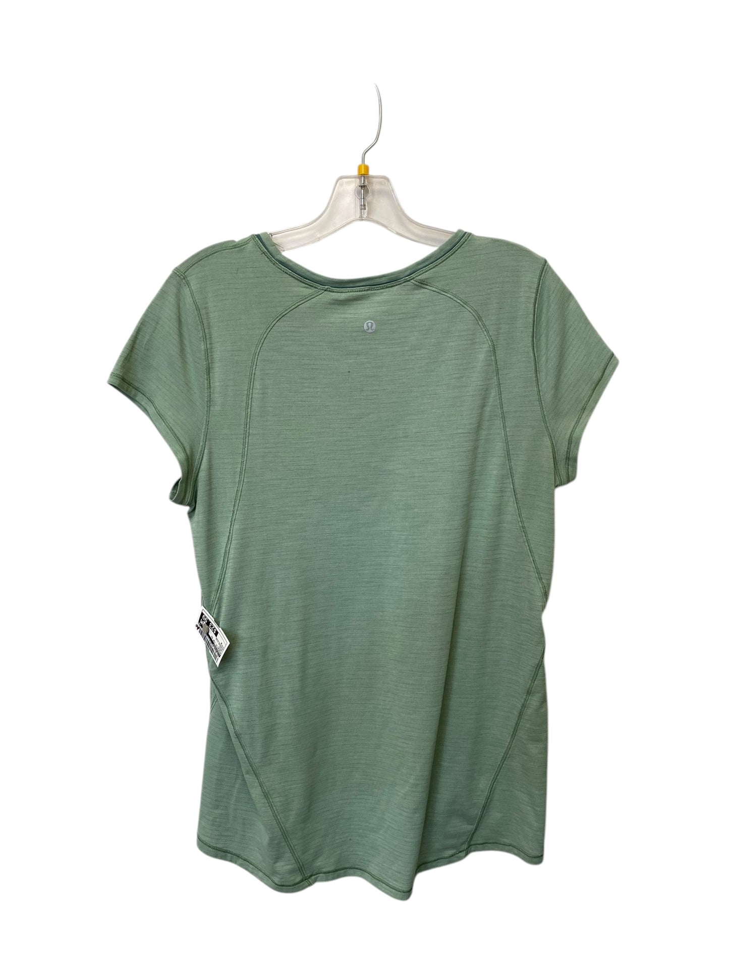 Athletic Top Short Sleeve By Lululemon In Green, Size: M