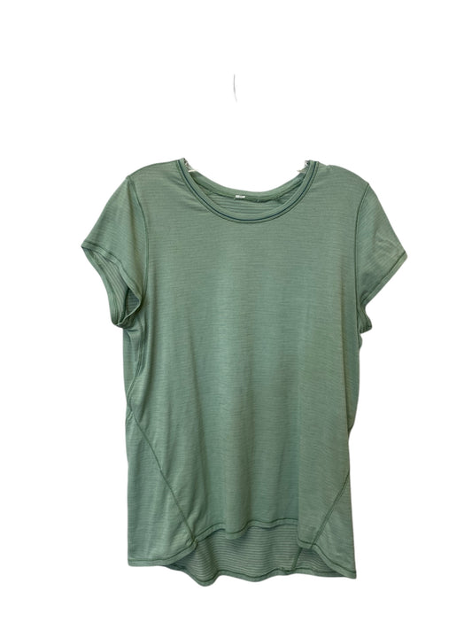 Athletic Top Short Sleeve By Lululemon In Green, Size: M