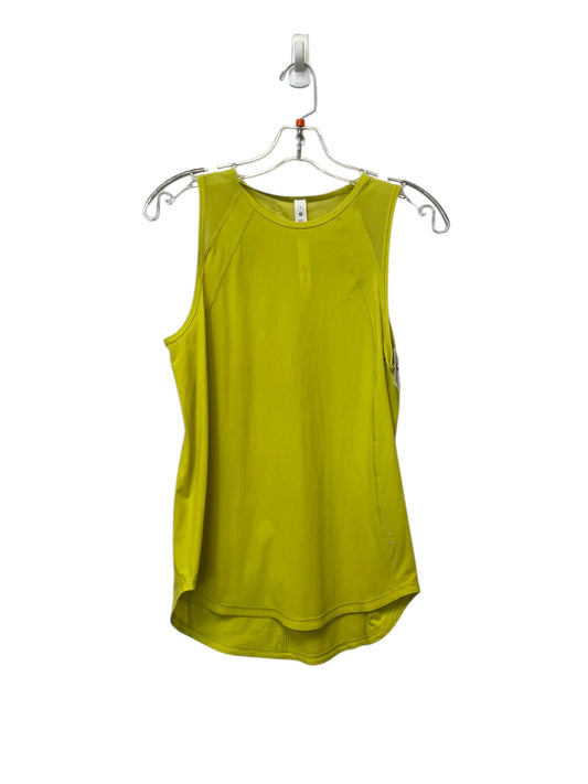 Athletic Tank Top By Lululemon In Yellow, Size: 4