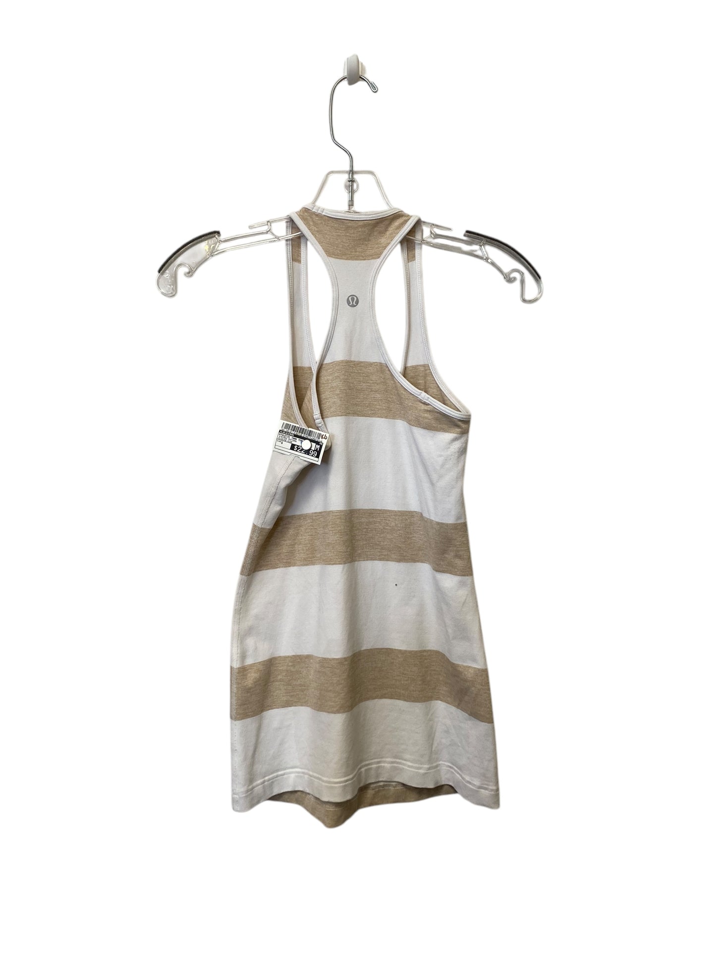 Athletic Tank Top By Lululemon In Striped Pattern, Size: S