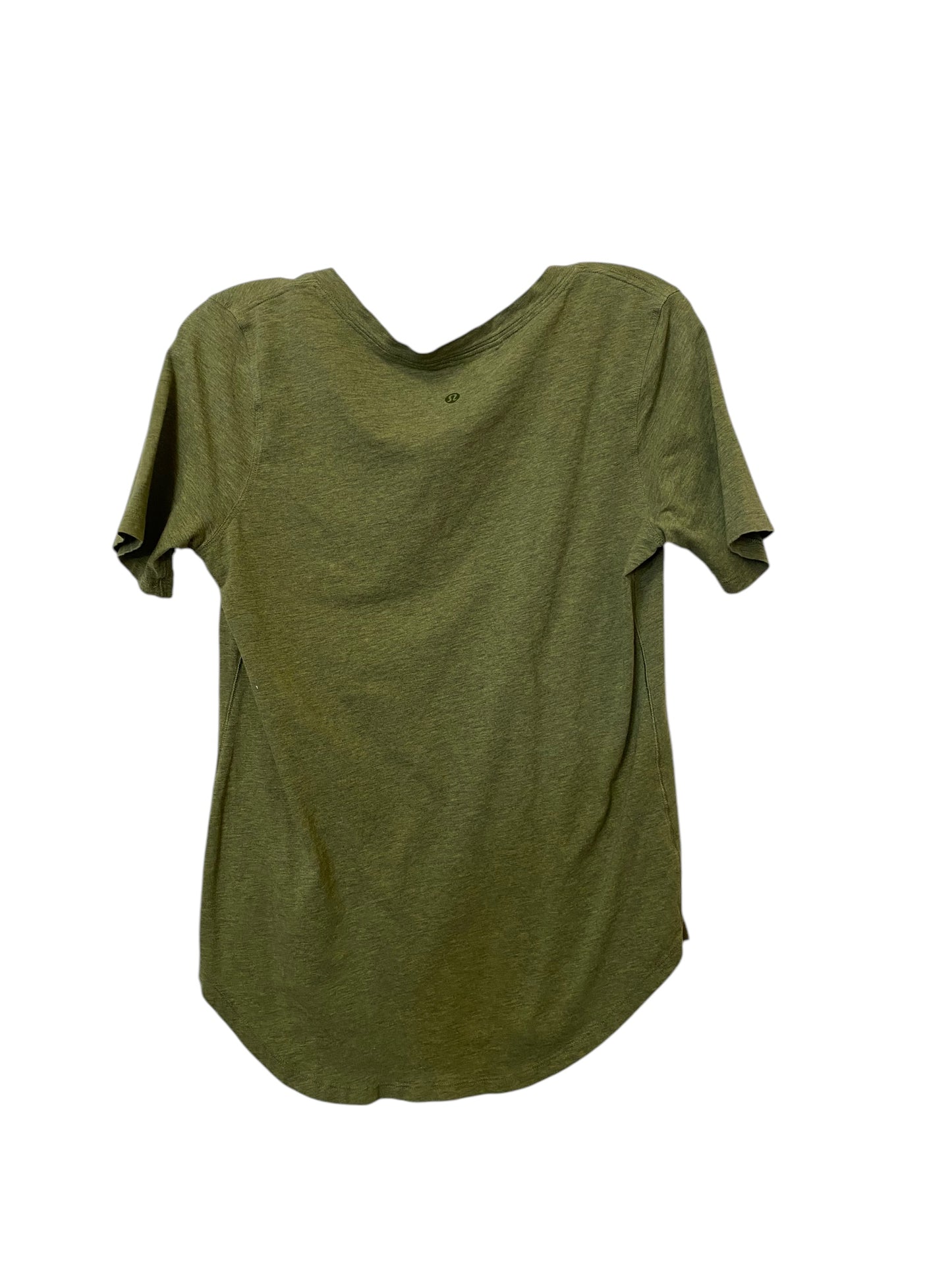 Top Short Sleeve By Lululemon In Green, Size: M