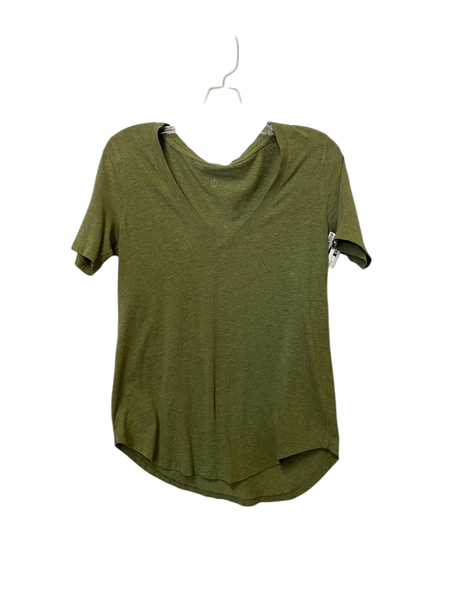 Top Short Sleeve By Lululemon In Green, Size: M