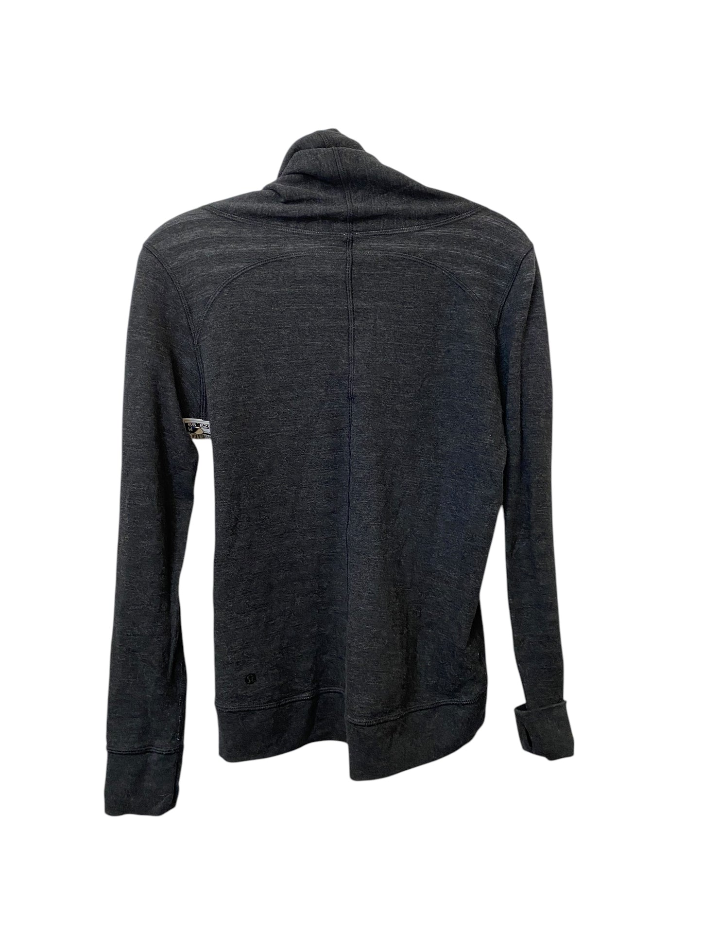 Athletic Top Long Sleeve Collar By Lululemon In Grey, Size: S