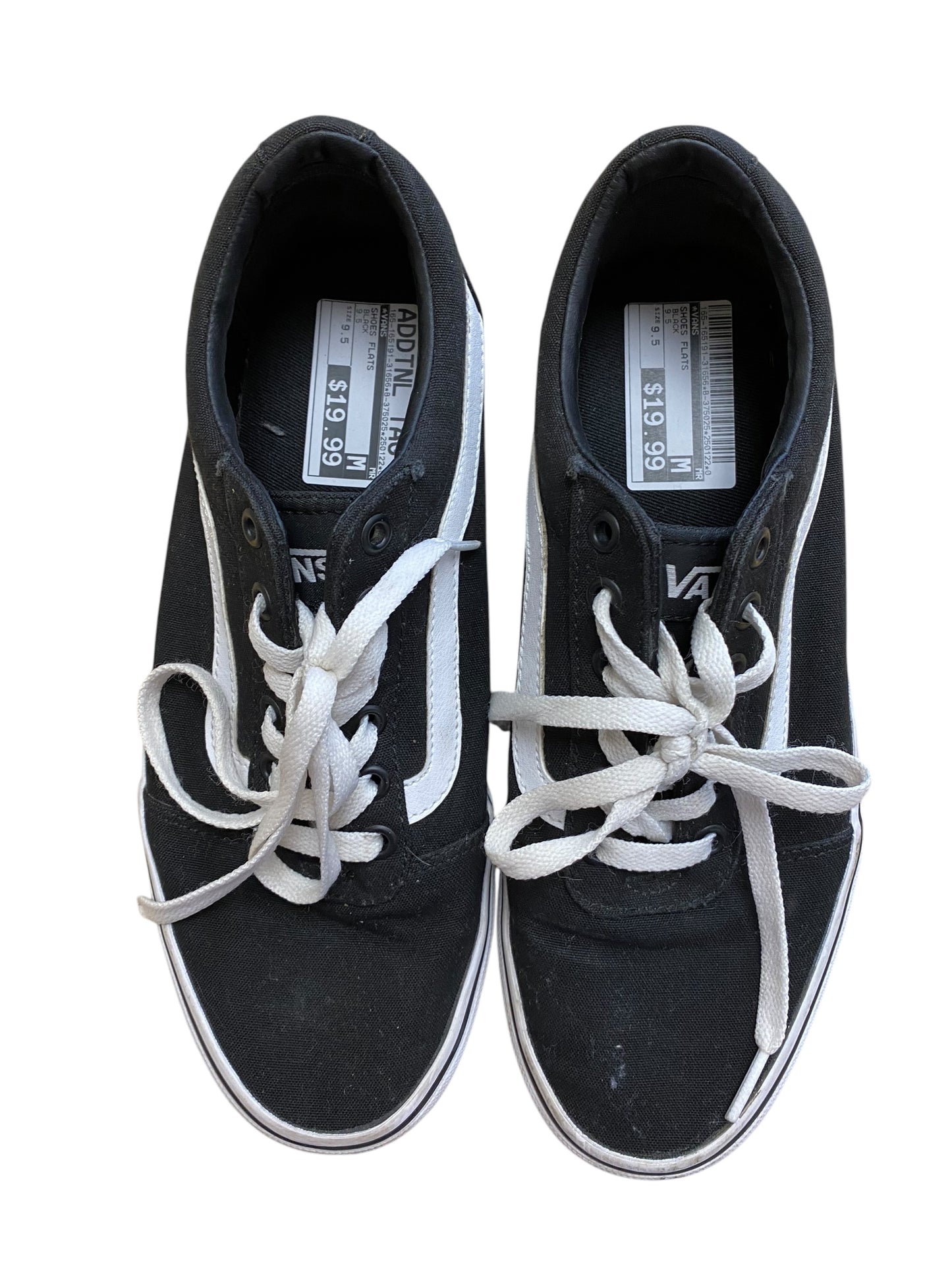 Shoes Flats By Vans In Black, Size: 9.5