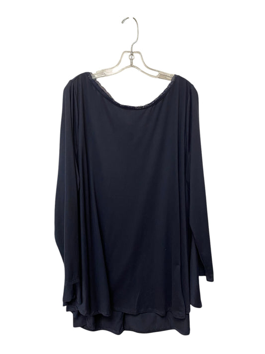 Top Long Sleeve By Lane Bryant In Navy, Size: 22