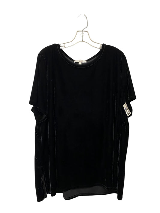 Top Short Sleeve By Vince Camuto In Black, Size: 3x