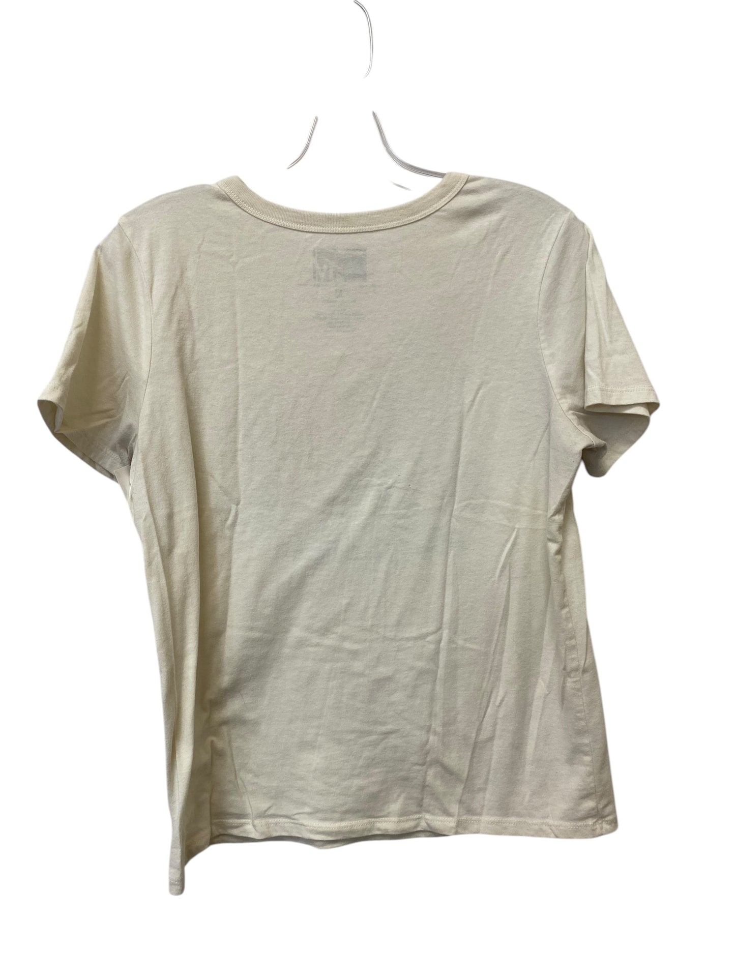 Top Short Sleeve By Clothes Mentor In Cream, Size: M