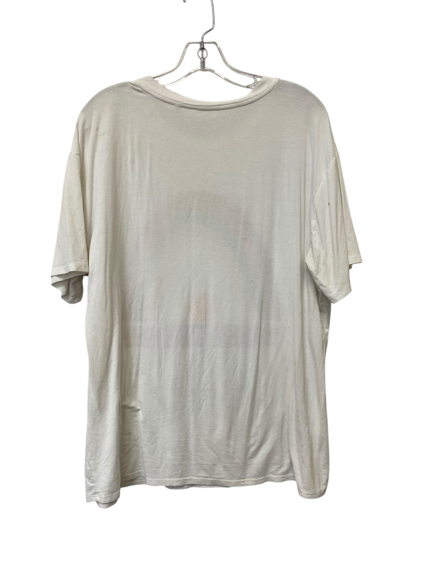 Top Short Sleeve By Clothes Mentor In Cream, Size: L