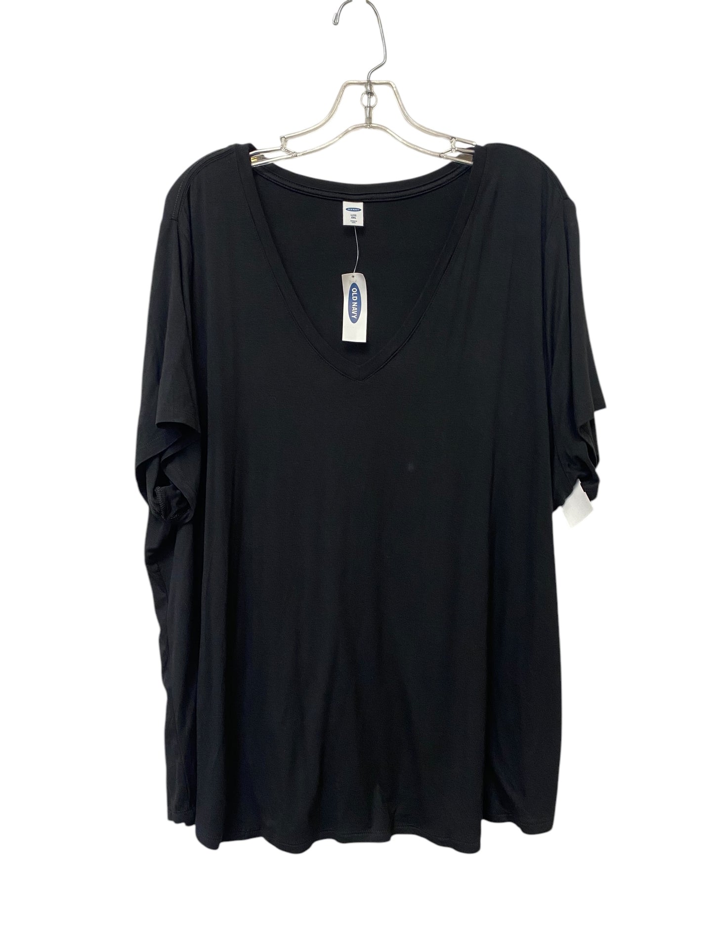 Top Short Sleeve Basic By Old Navy In Black, Size: Xxl