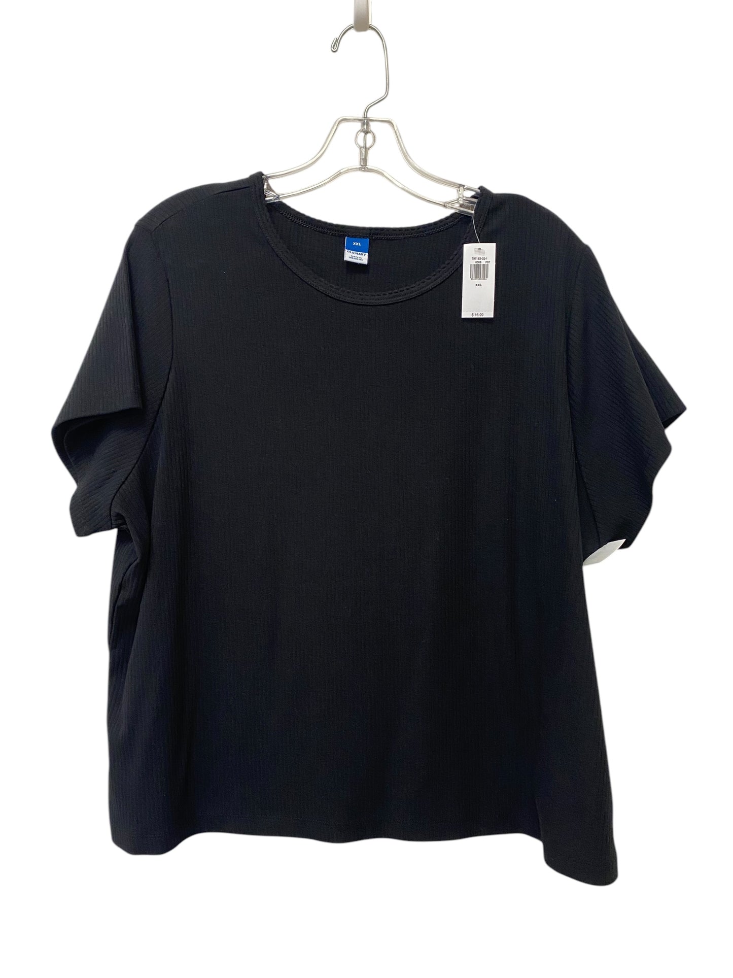 Top Short Sleeve Basic By Old Navy In Black, Size: Xxl