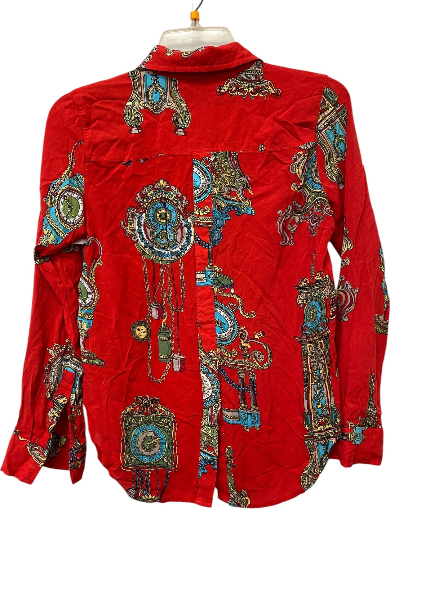 Top Long Sleeve By Maeve In Red, Size: 4