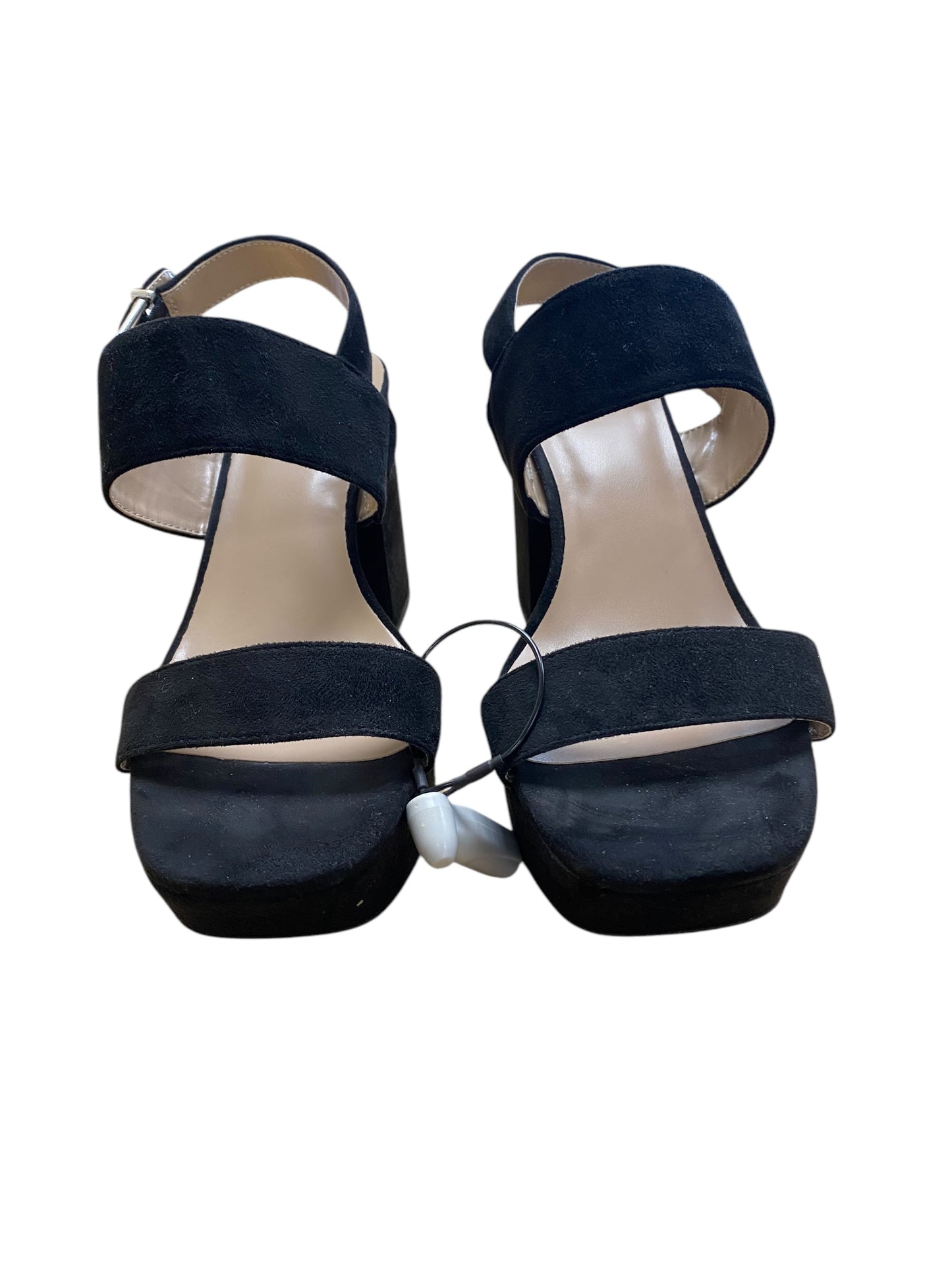 Sandals Heels Block By Mix No 6 In Black, Size: 6.5