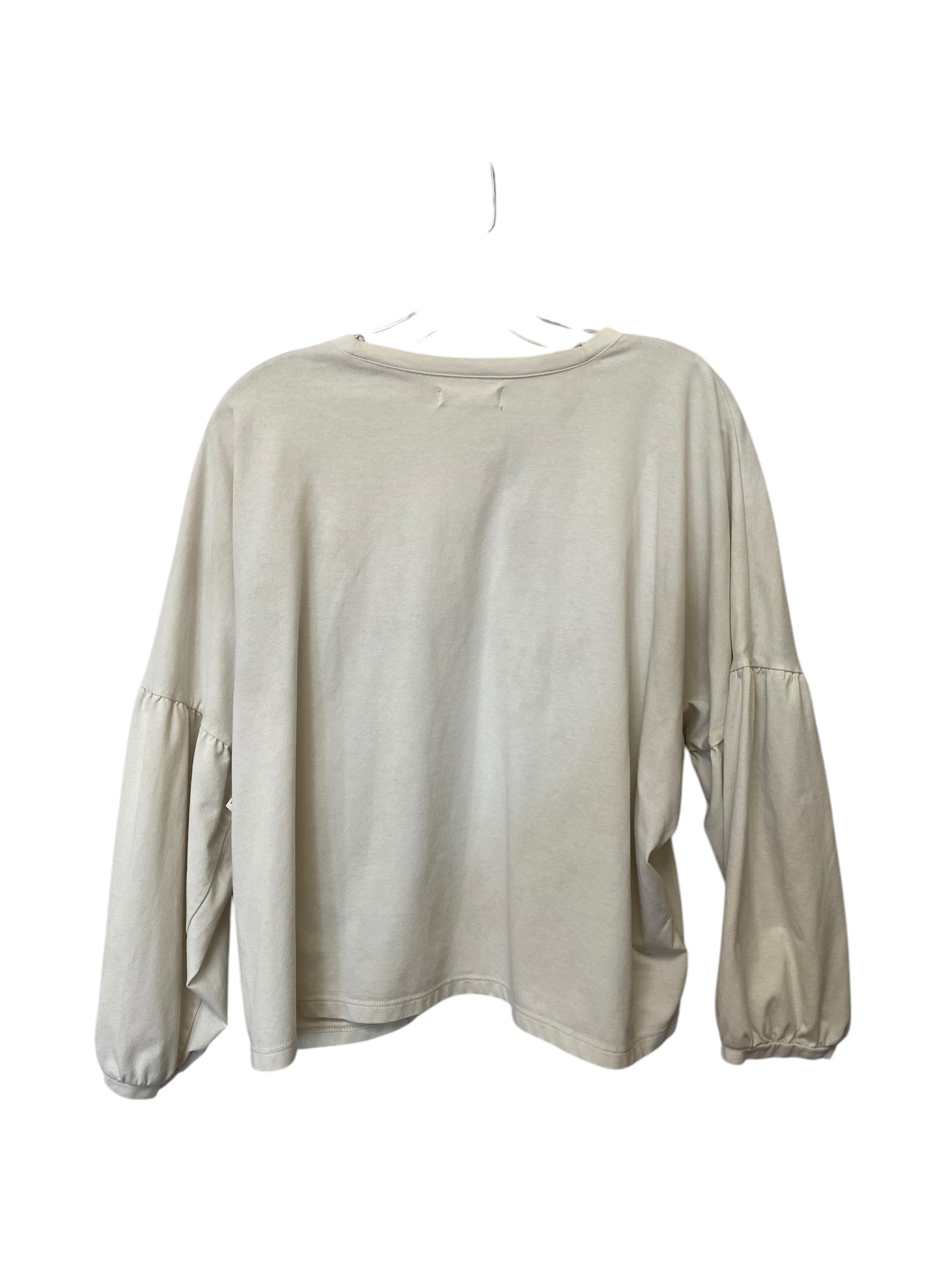 Top Long Sleeve By Madewell In Cream, Size: L