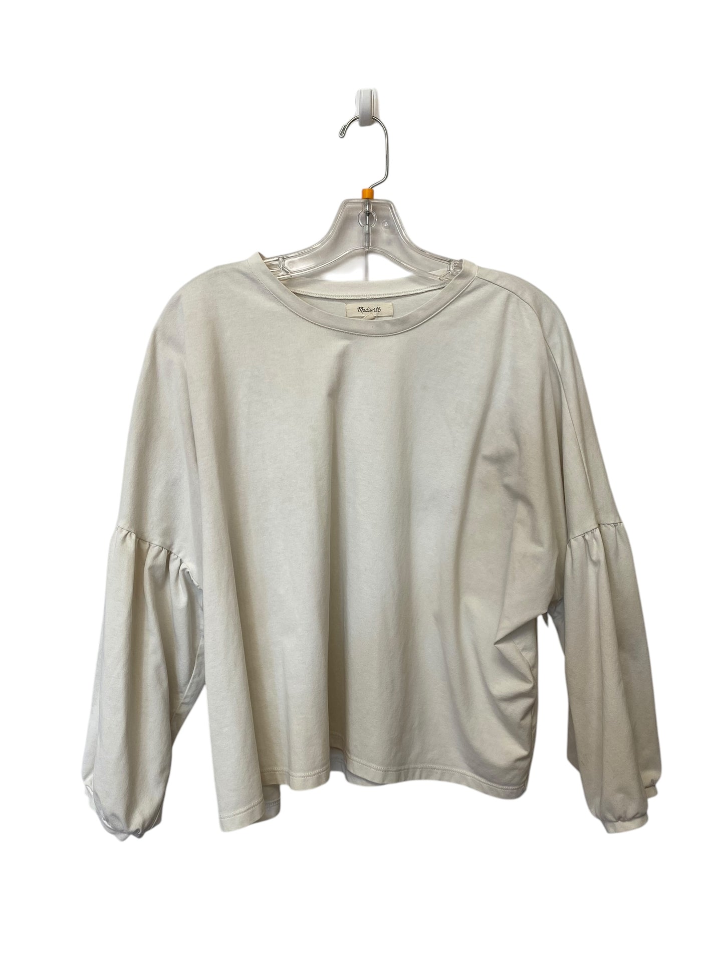 Top Long Sleeve By Madewell In Cream, Size: L