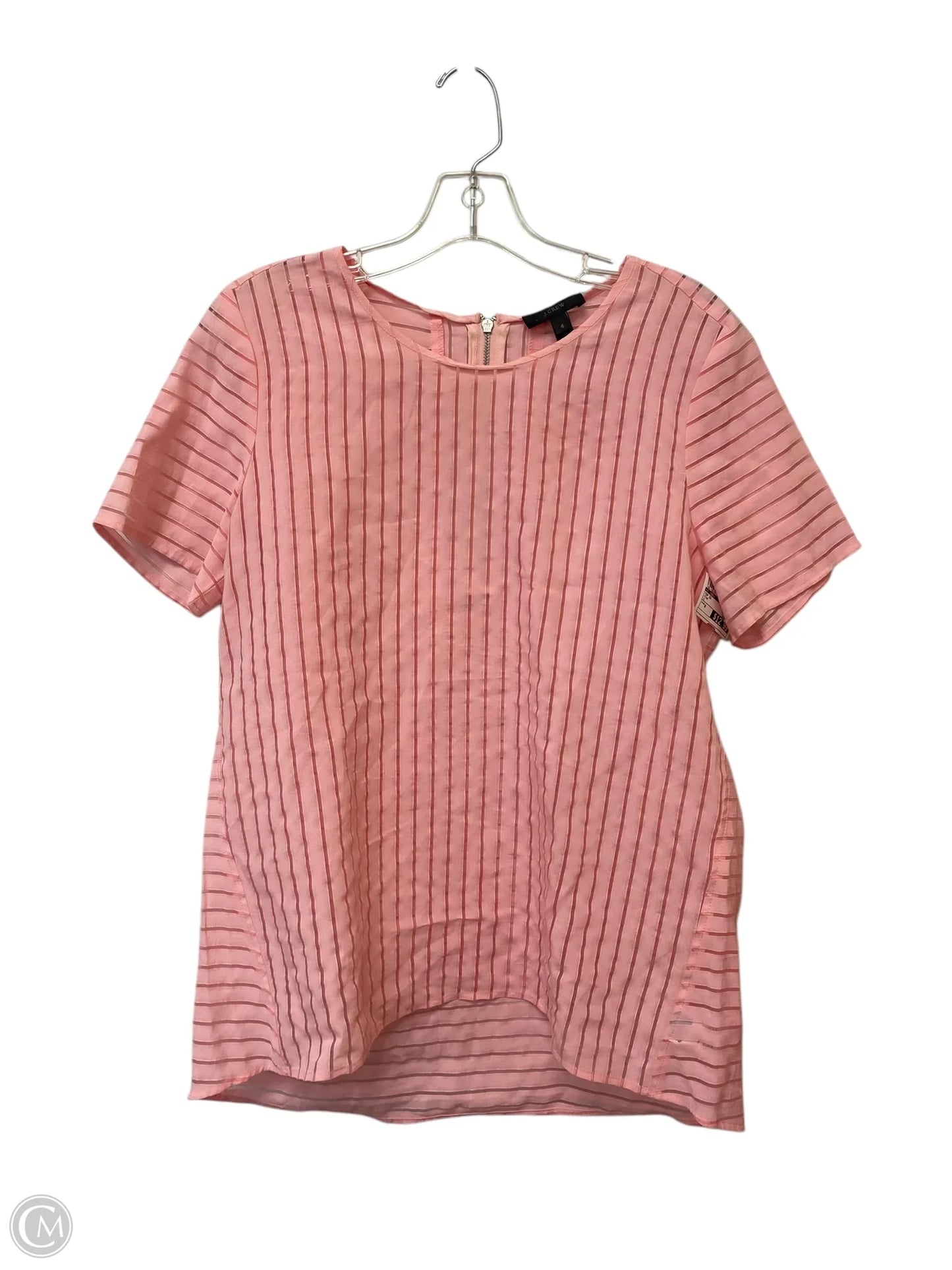 Top Short Sleeve By J. Crew In Pink, Size: 6