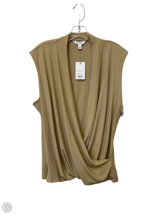 Top Sleeveless By Nine West In Tan, Size: Xxl