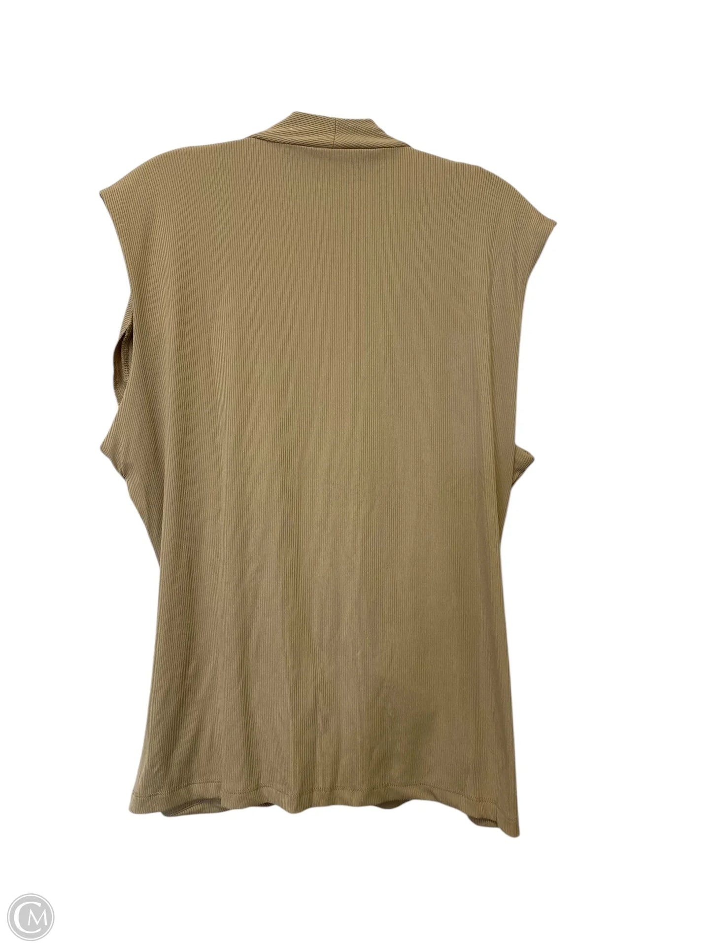 Top Sleeveless By Nine West In Tan, Size: Xxl