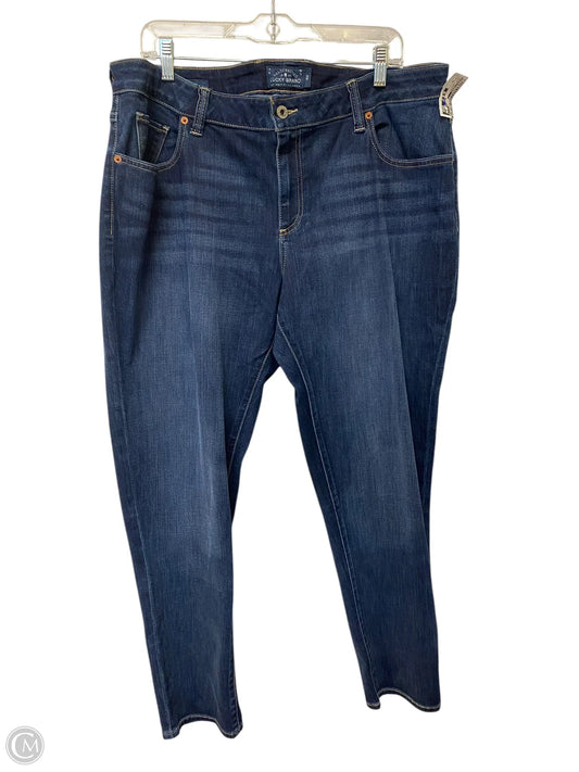 Jeans Skinny By Lucky Brand In Blue Denim, Size: 16