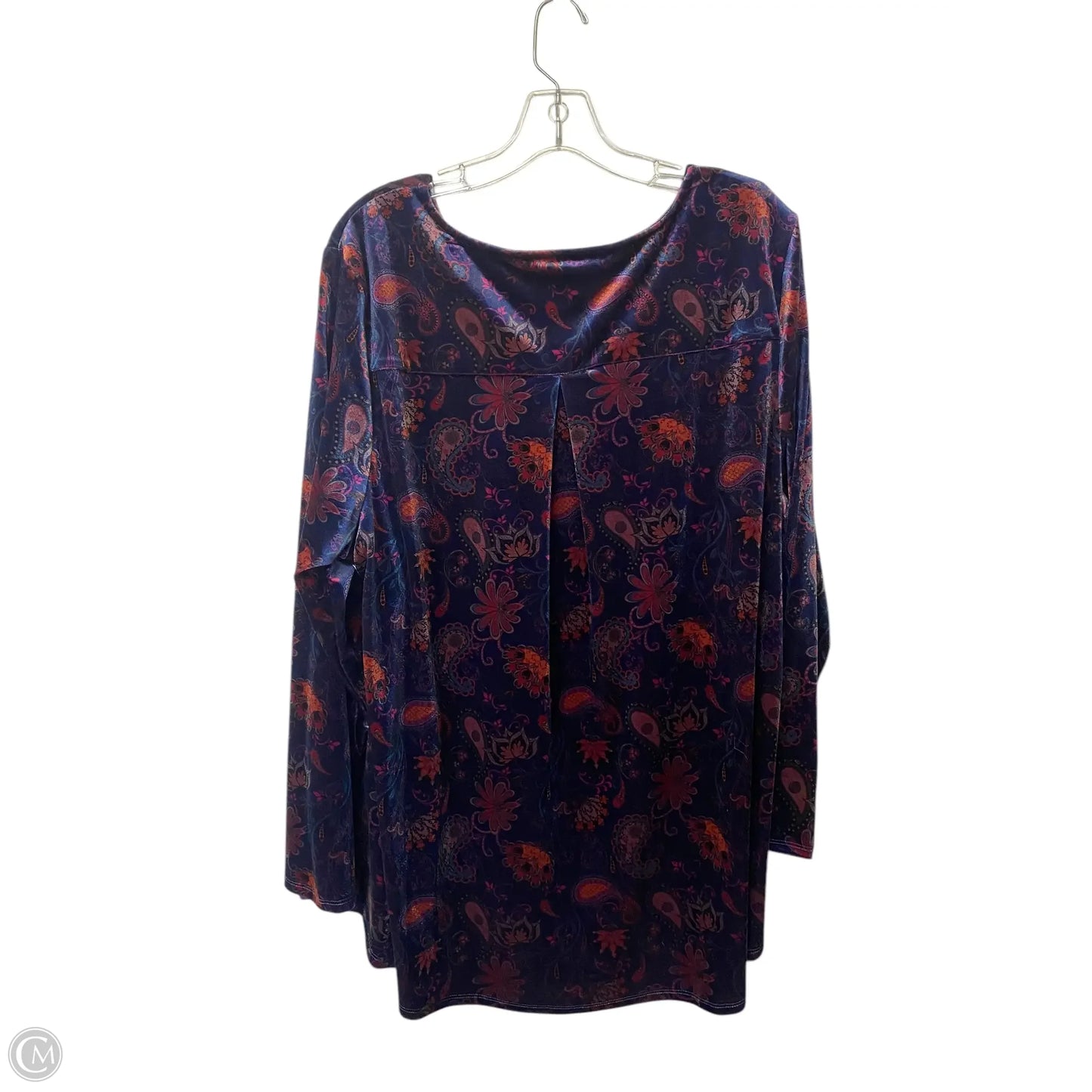 Top Long Sleeve By Intro In Paisley Print, Size: Xl