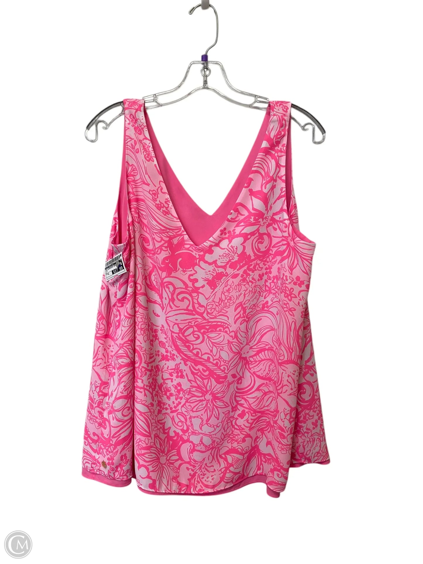 Top Sleeveless Designer By Lilly Pulitzer In Pink, Size: Xl