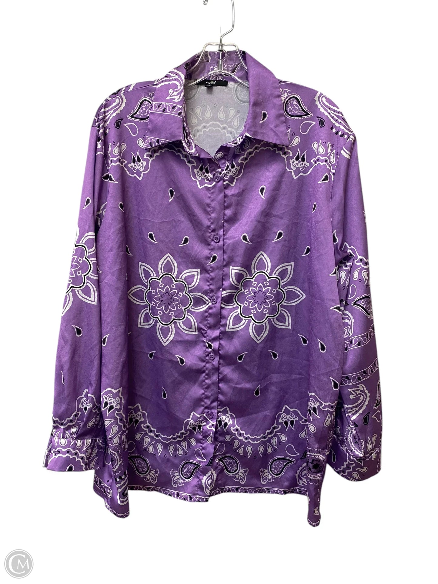 Top Long Sleeve By Papaya In Purple, Size: M