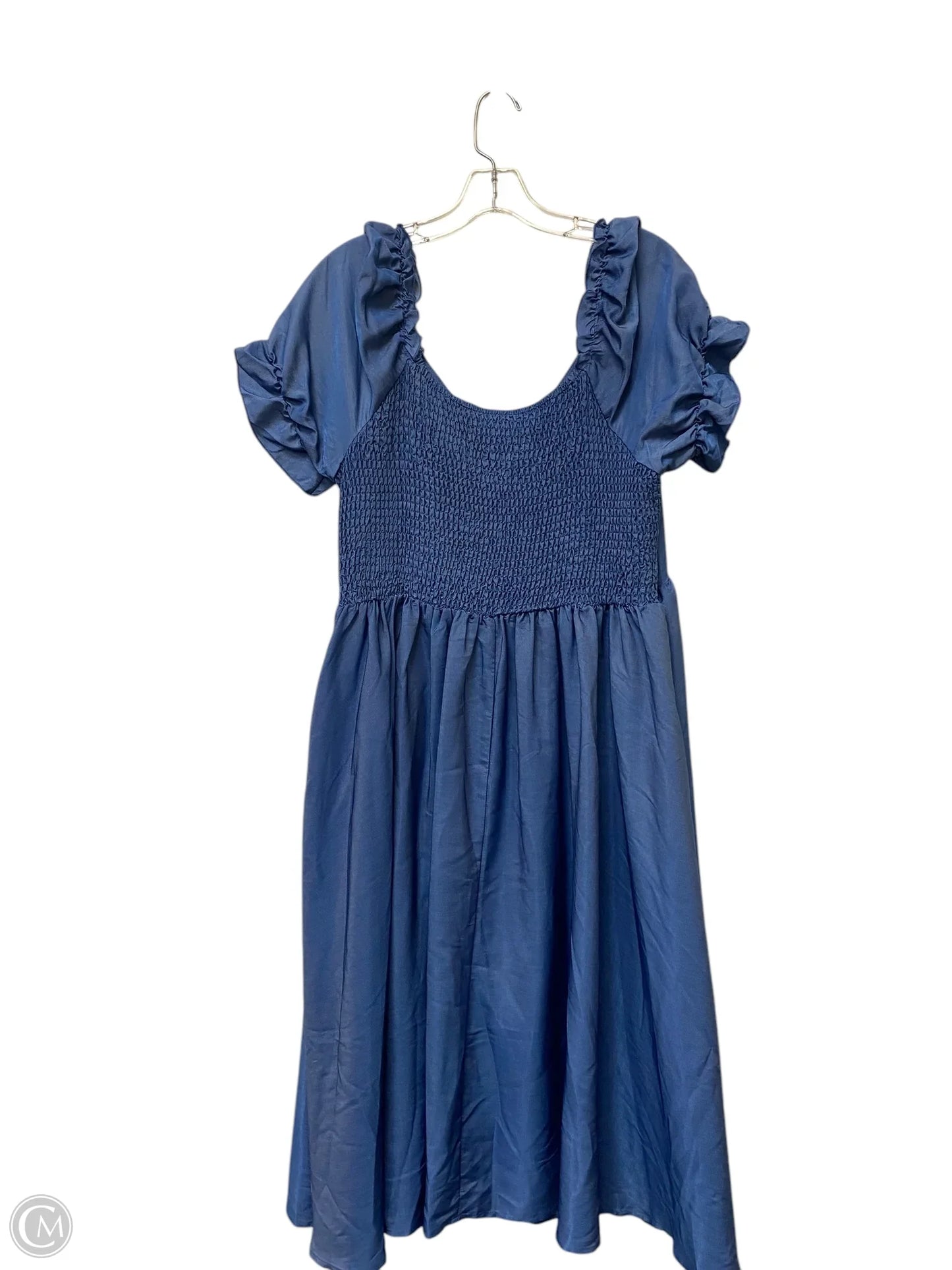 Dress Casual Midi By Clothes Mentor In Blue, Size: 1x