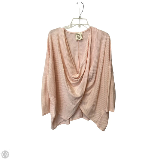 Top Long Sleeve By Stylus In Pink, Size: L