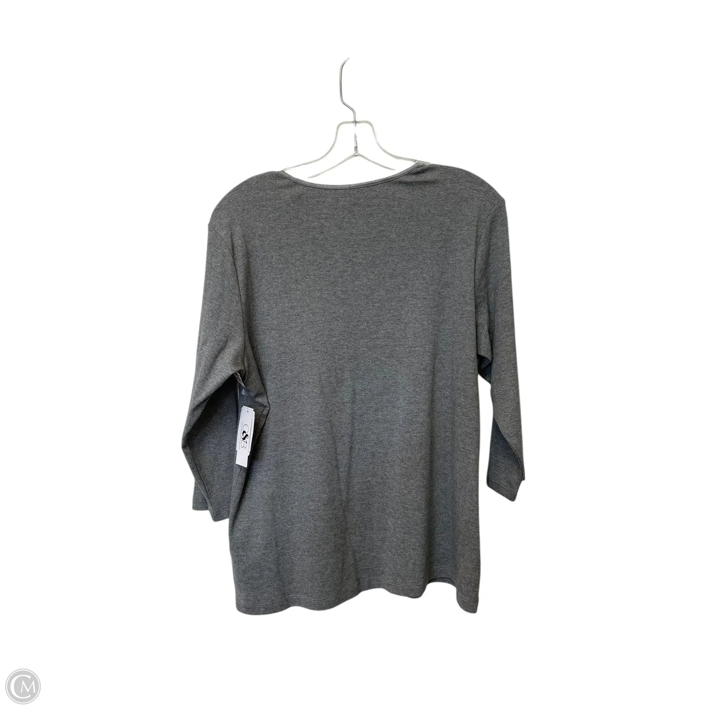 Top Long Sleeve Basic By Christopher And Banks In Grey, Size: Xlp