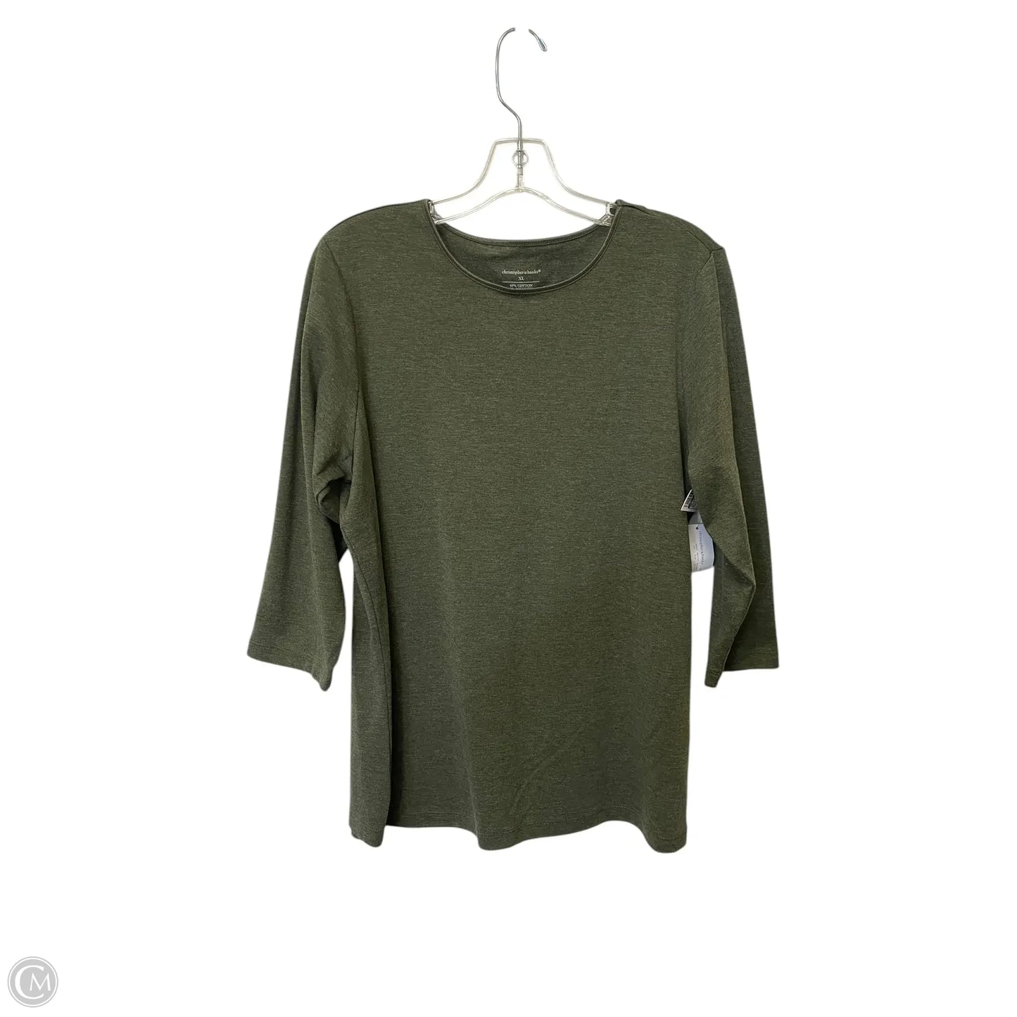 Top Long Sleeve Basic By Christopher And Banks In Green, Size: Xl