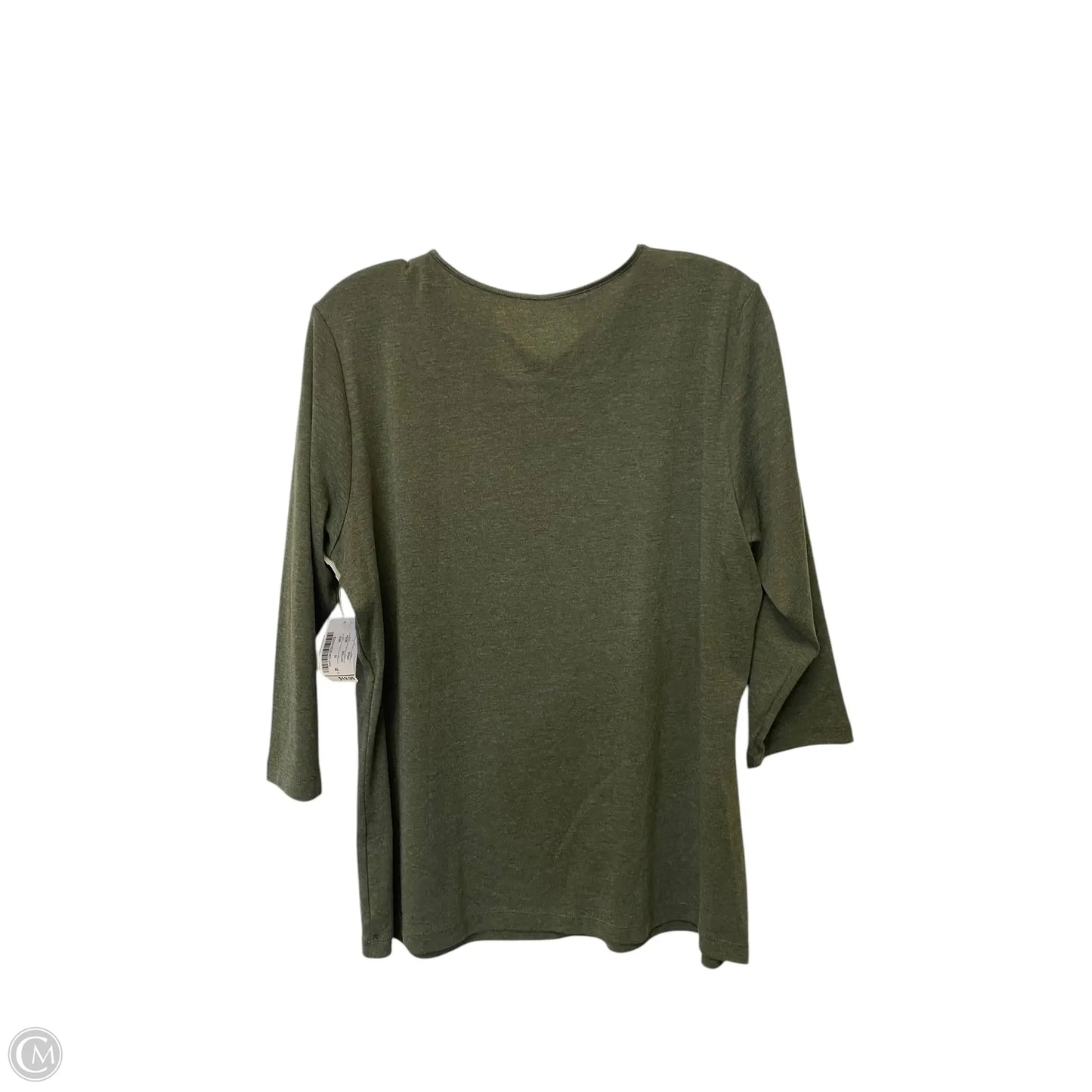 Top Long Sleeve Basic By Christopher And Banks In Green, Size: Xl