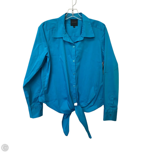 Top Long Sleeve By Alex Marie In Blue, Size: M