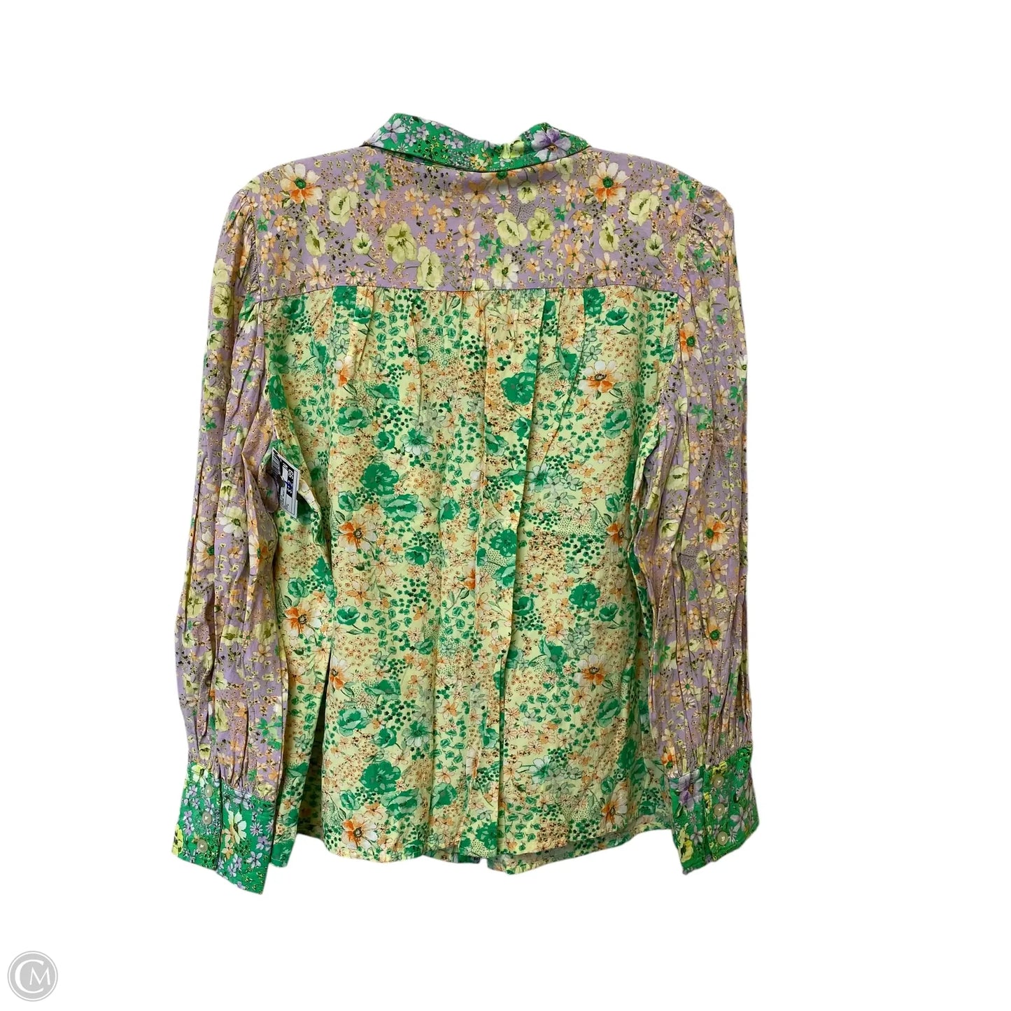 Top Long Sleeve By Loft In Floral Print, Size: L