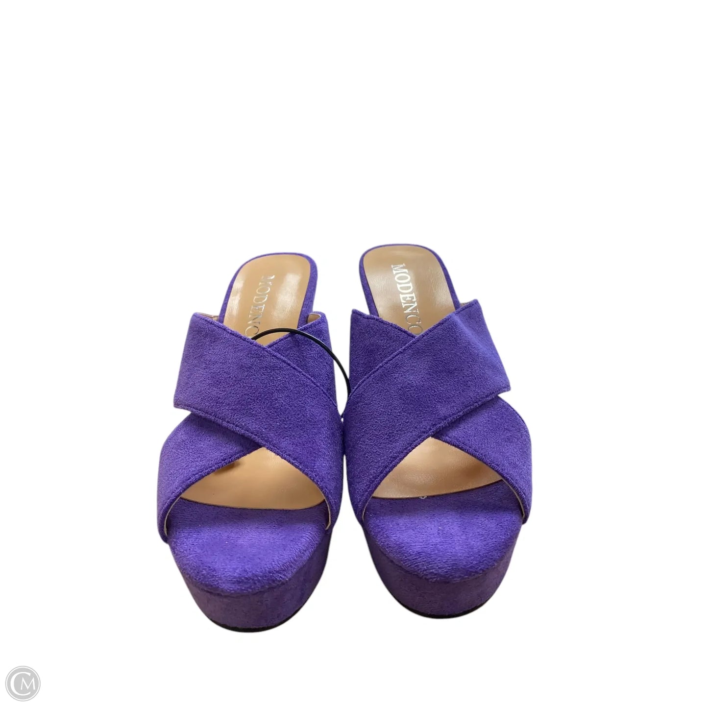 Sandals Heels Wedge By Clothes Mentor In Purple, Size: 5