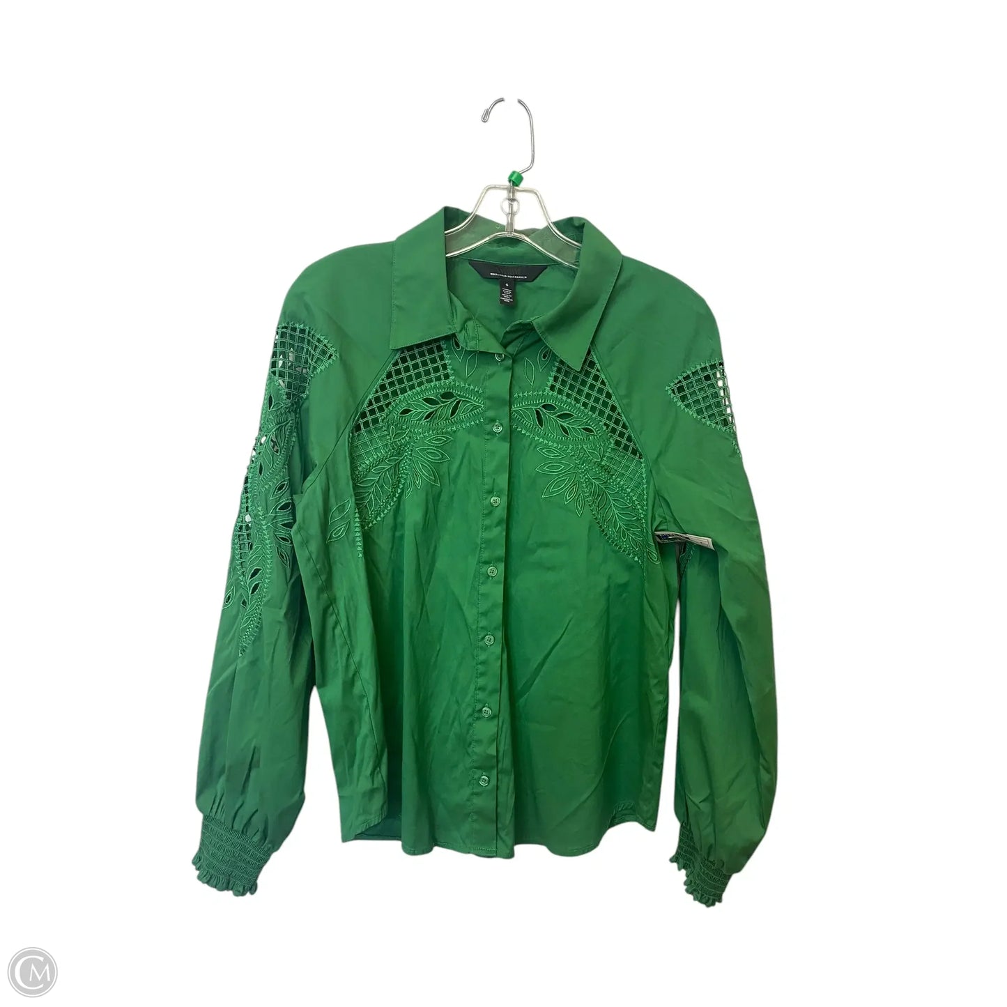 Top Long Sleeve By White House Black Market In Green, Size: 6