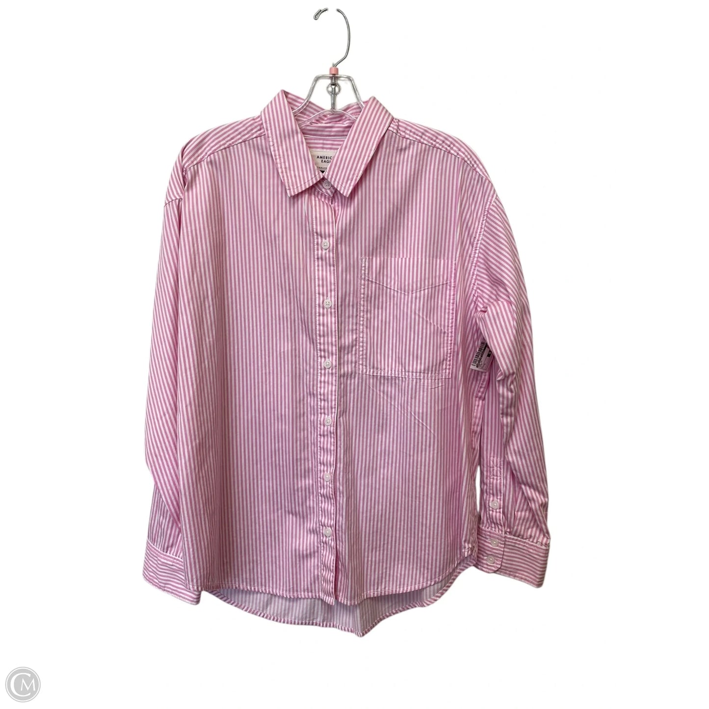 Top Long Sleeve By American Eagle In Pink, Size: S