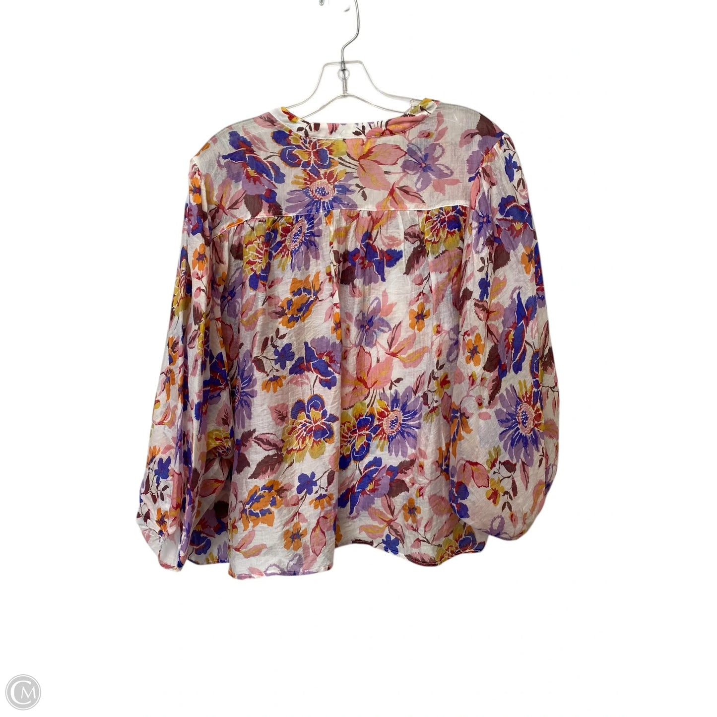 Top Long Sleeve By Clothes Mentor In Floral Print, Size: M