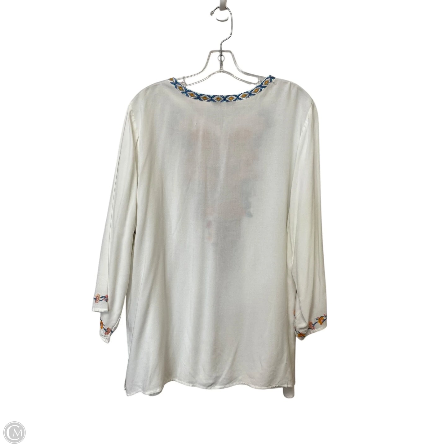 Top Long Sleeve By C And C In Snakeskin Print, Size: 1x