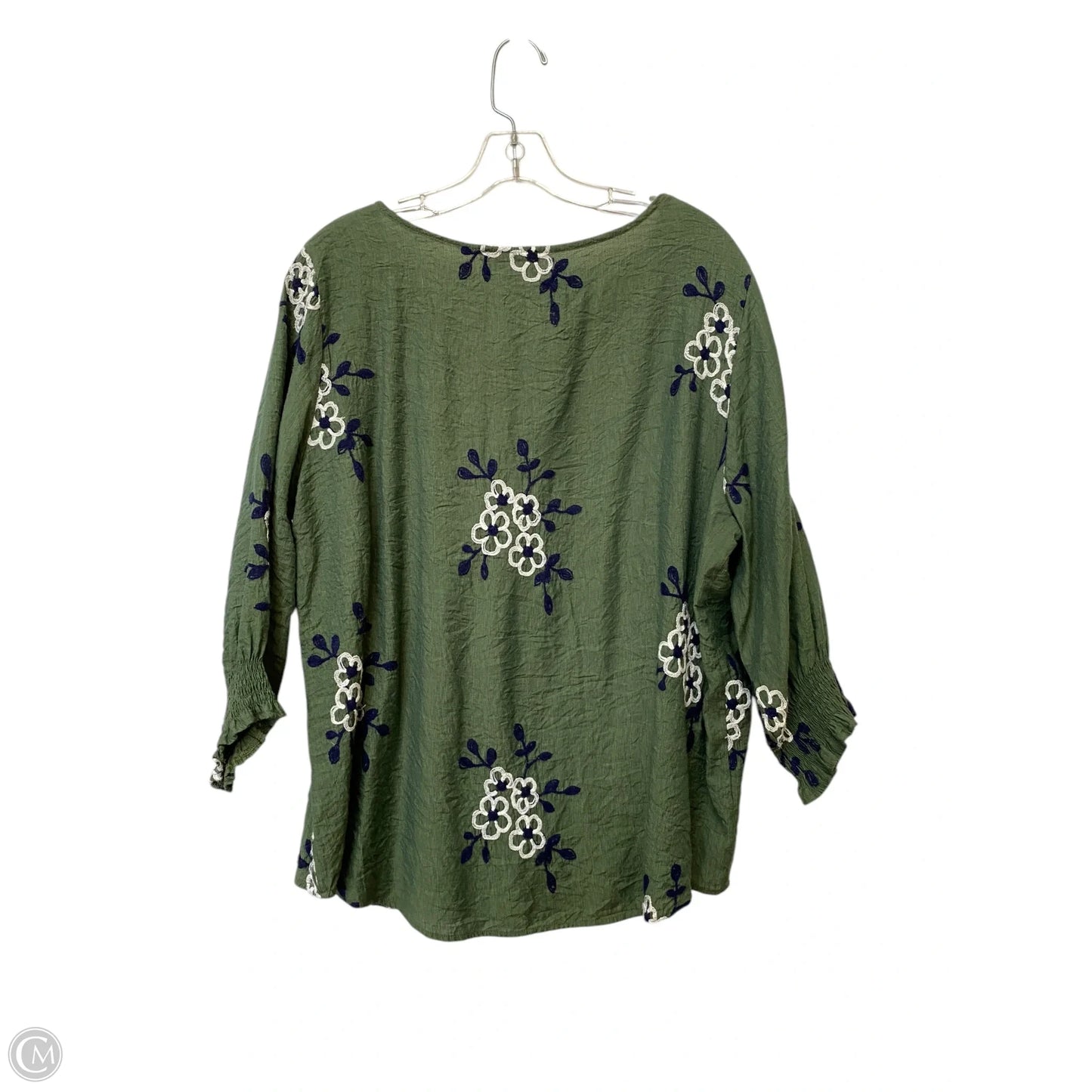 Top Long Sleeve By Clothes Mentor In Green, Size: 2x