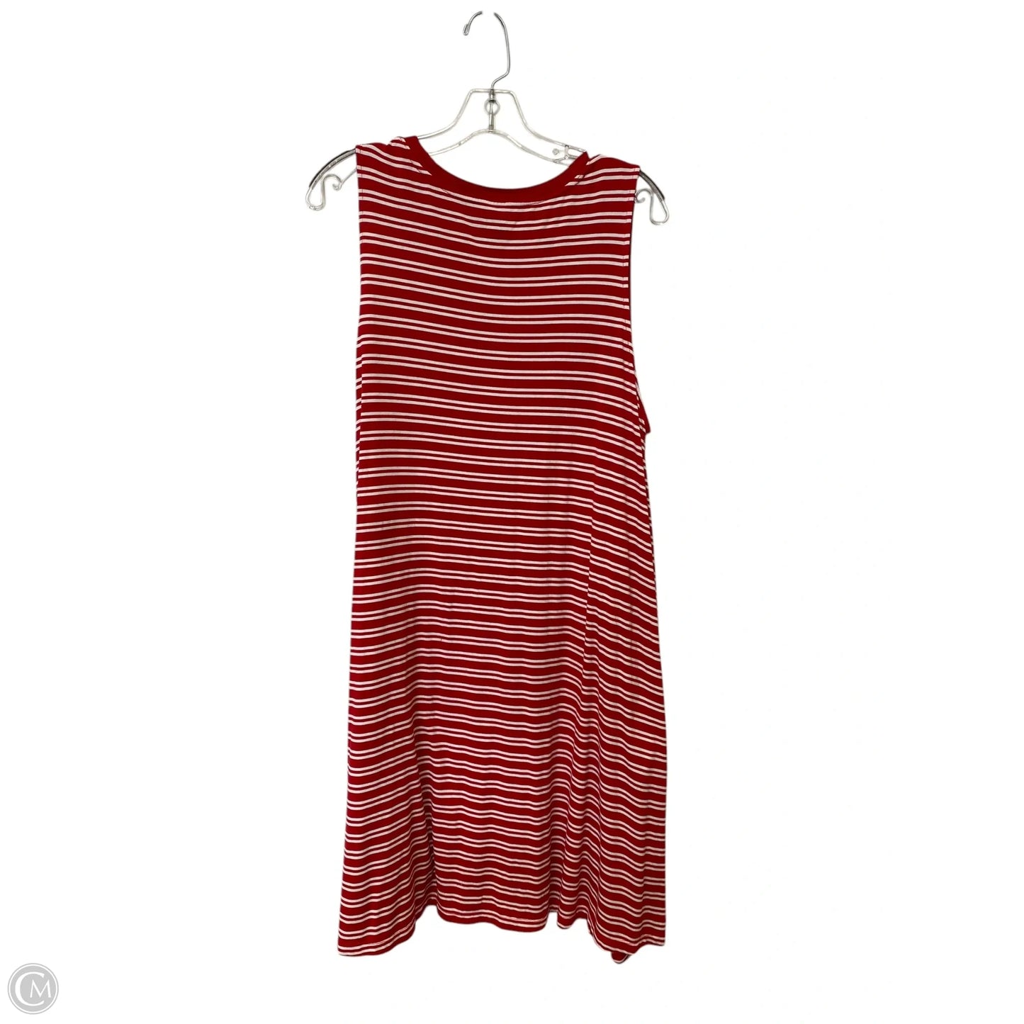 Dress Casual Midi By Time And Tru In Striped Pattern, Size: Xxl