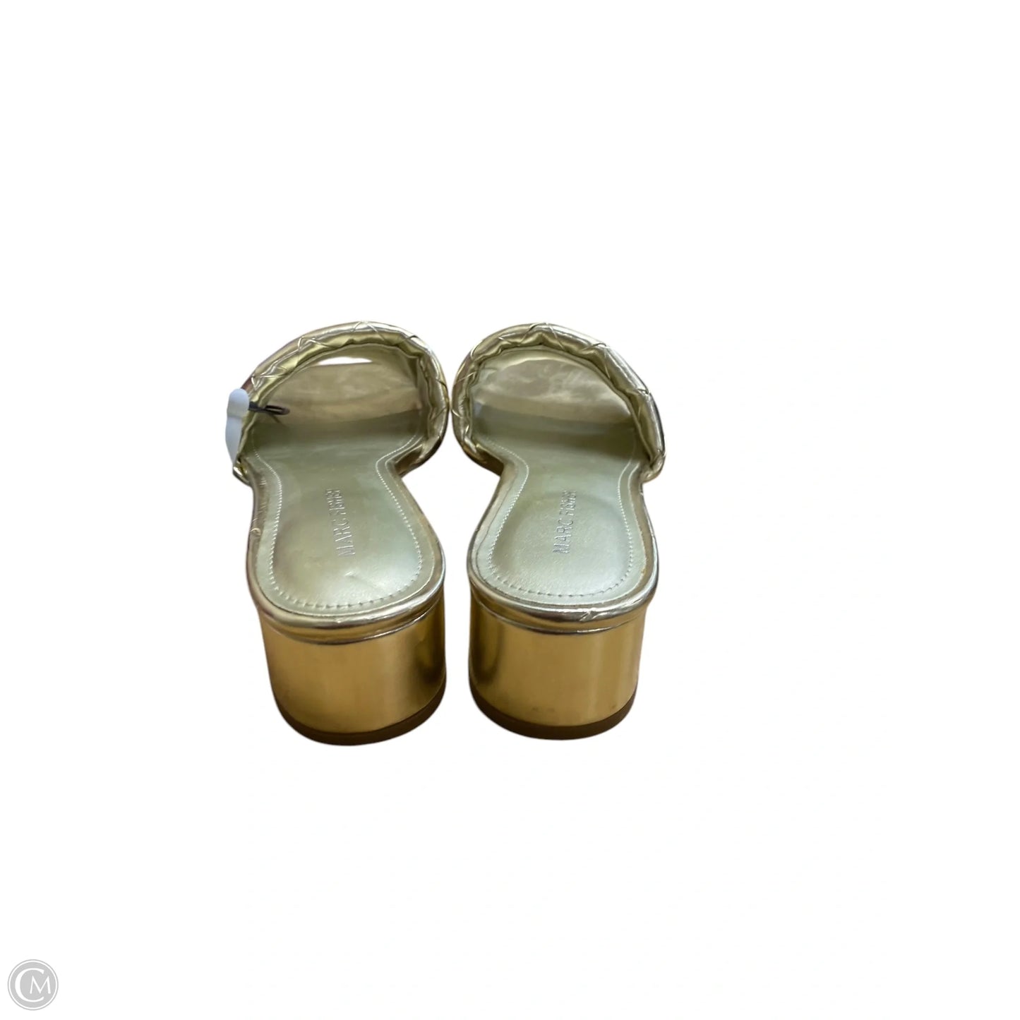 Sandals Heels Block By Marc Fisher In Gold, Size: 8