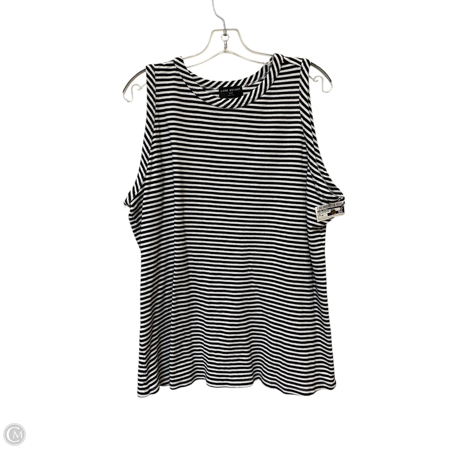 Top Sleeveless Basic By Lane Bryant In Striped Pattern, Size: 26