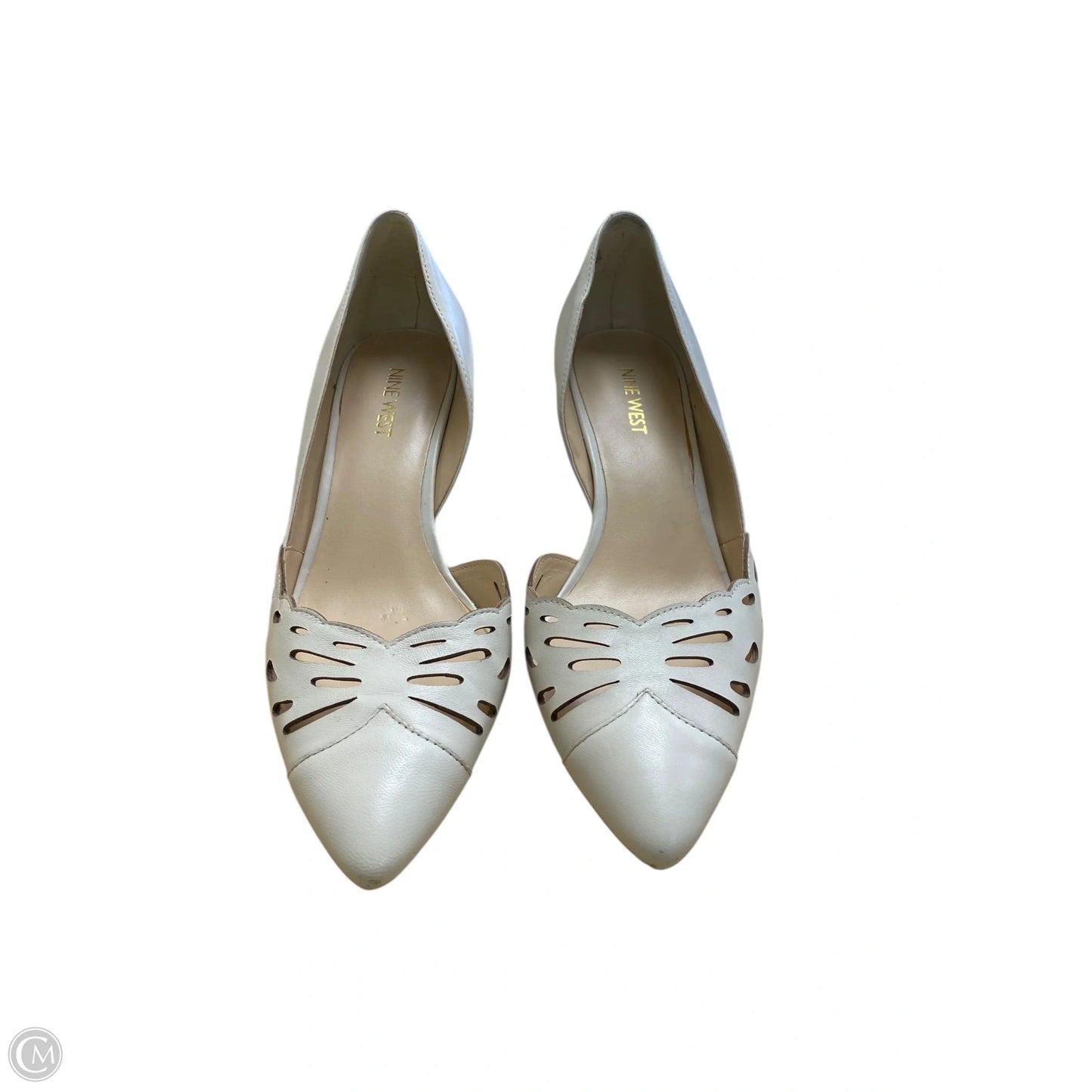 Shoes Heels Kitten By Nine West In Cream, Size: 8