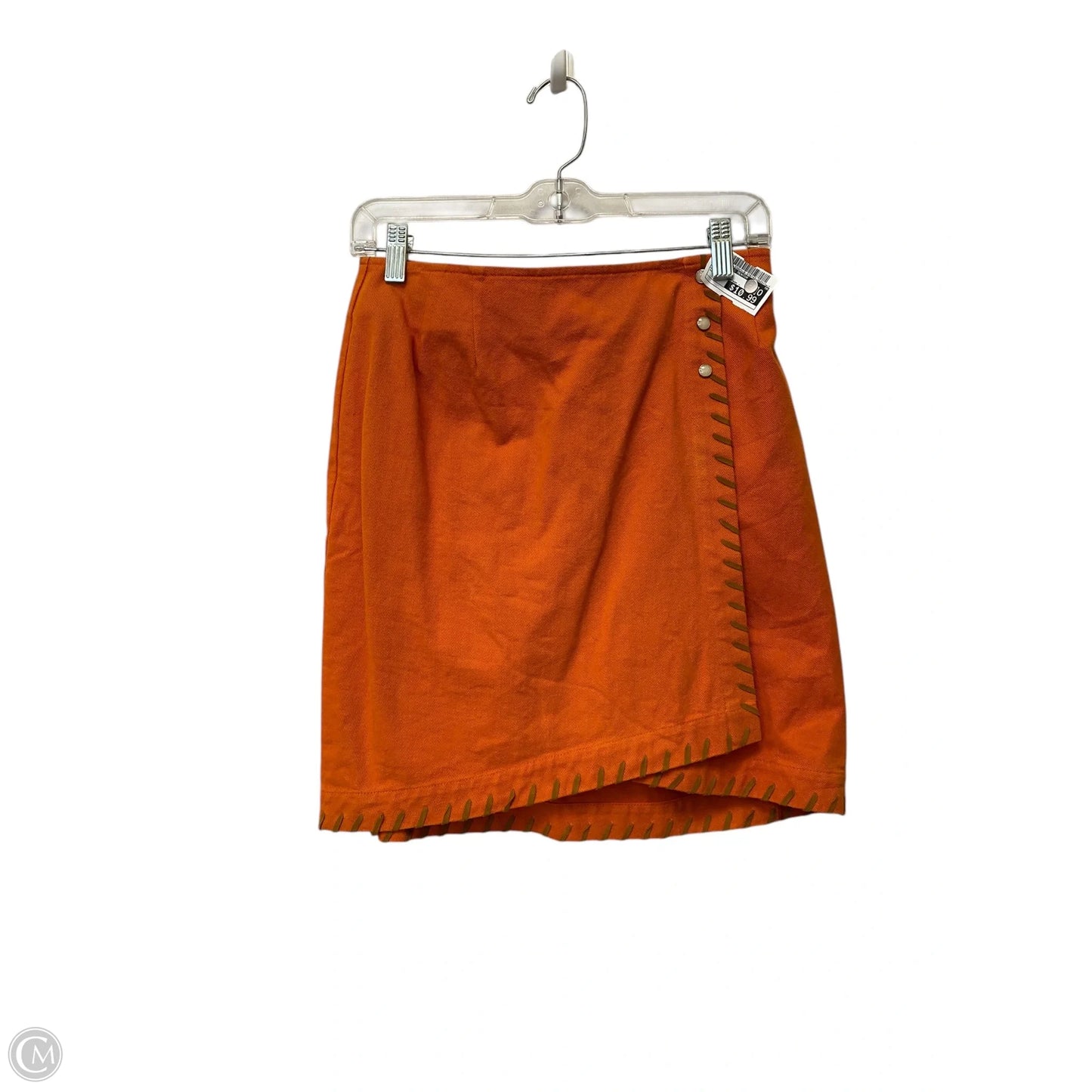 Skirt Midi By Clothes Mentor In Orange, Size: 8