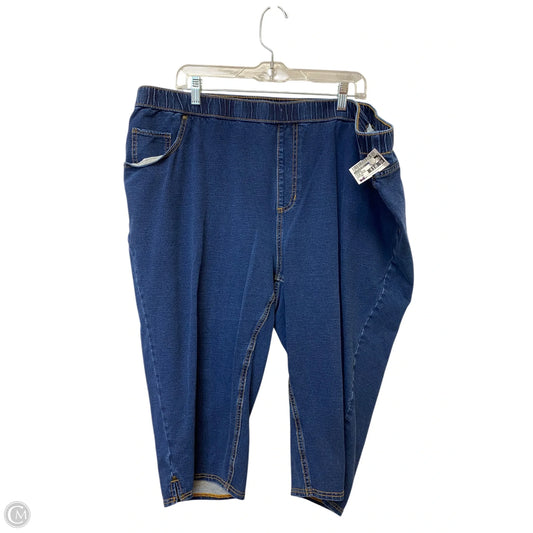 Capris By Catherines In Blue Denim, Size: 3x