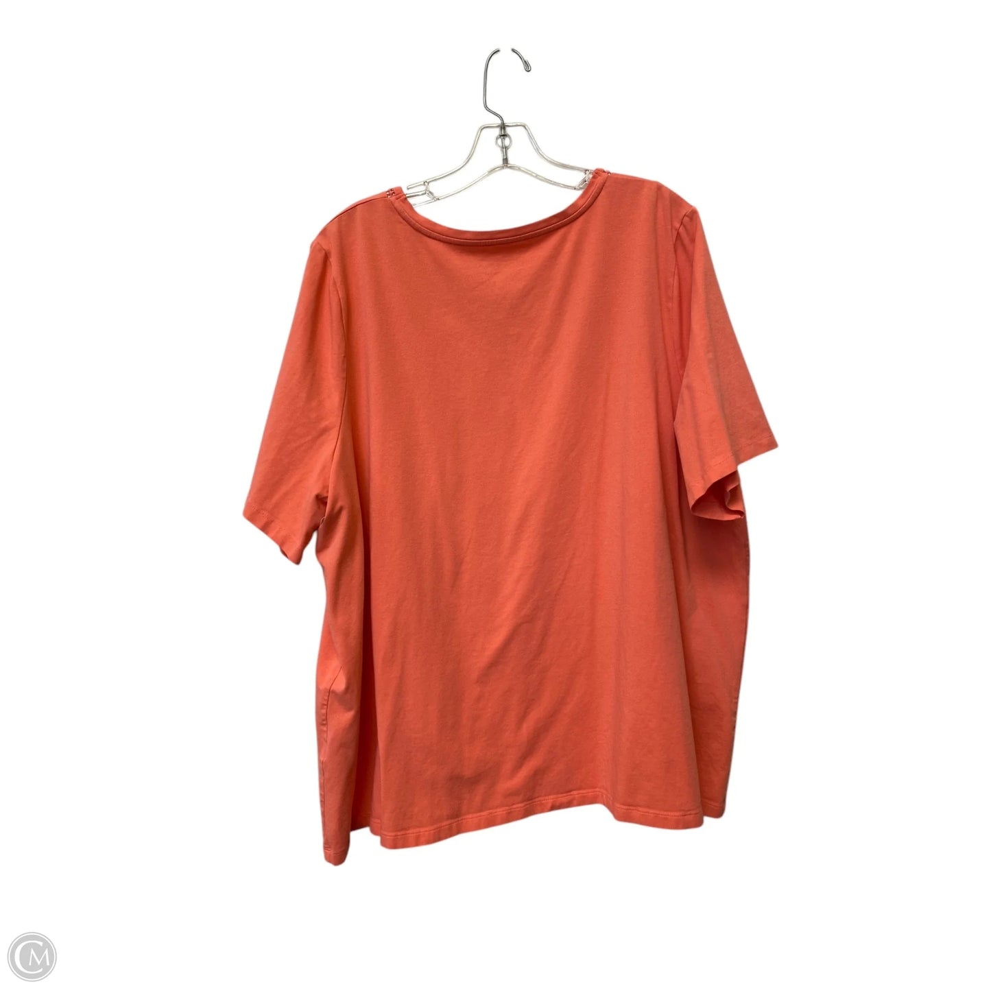 Top Short Sleeve Basic By Catherines In Pink, Size: 2x