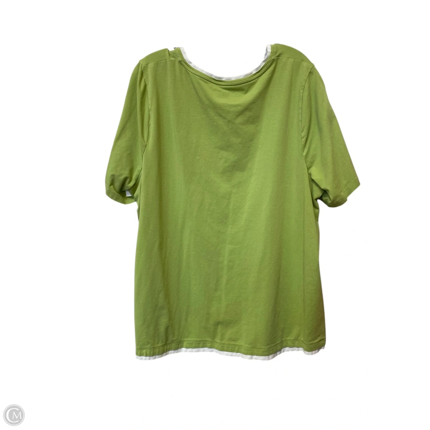 Top Short Sleeve Basic By Catherines In Green, Size: 2x