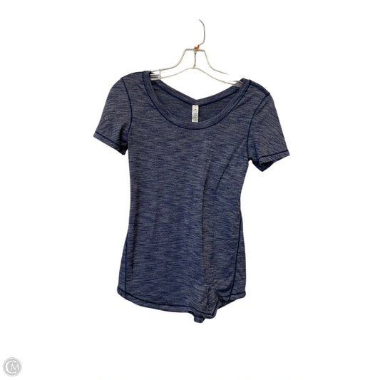 Athletic Top Short Sleeve By Lululemon In Blue, Size: 2