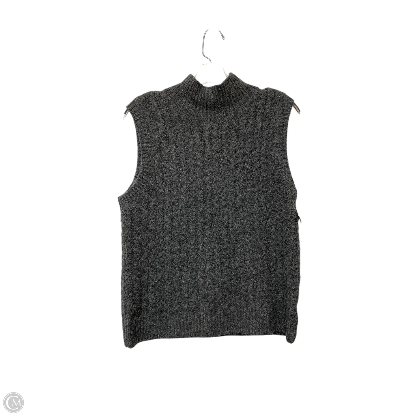 Vest Sweater By Clothes Mentor In Grey, Size: L