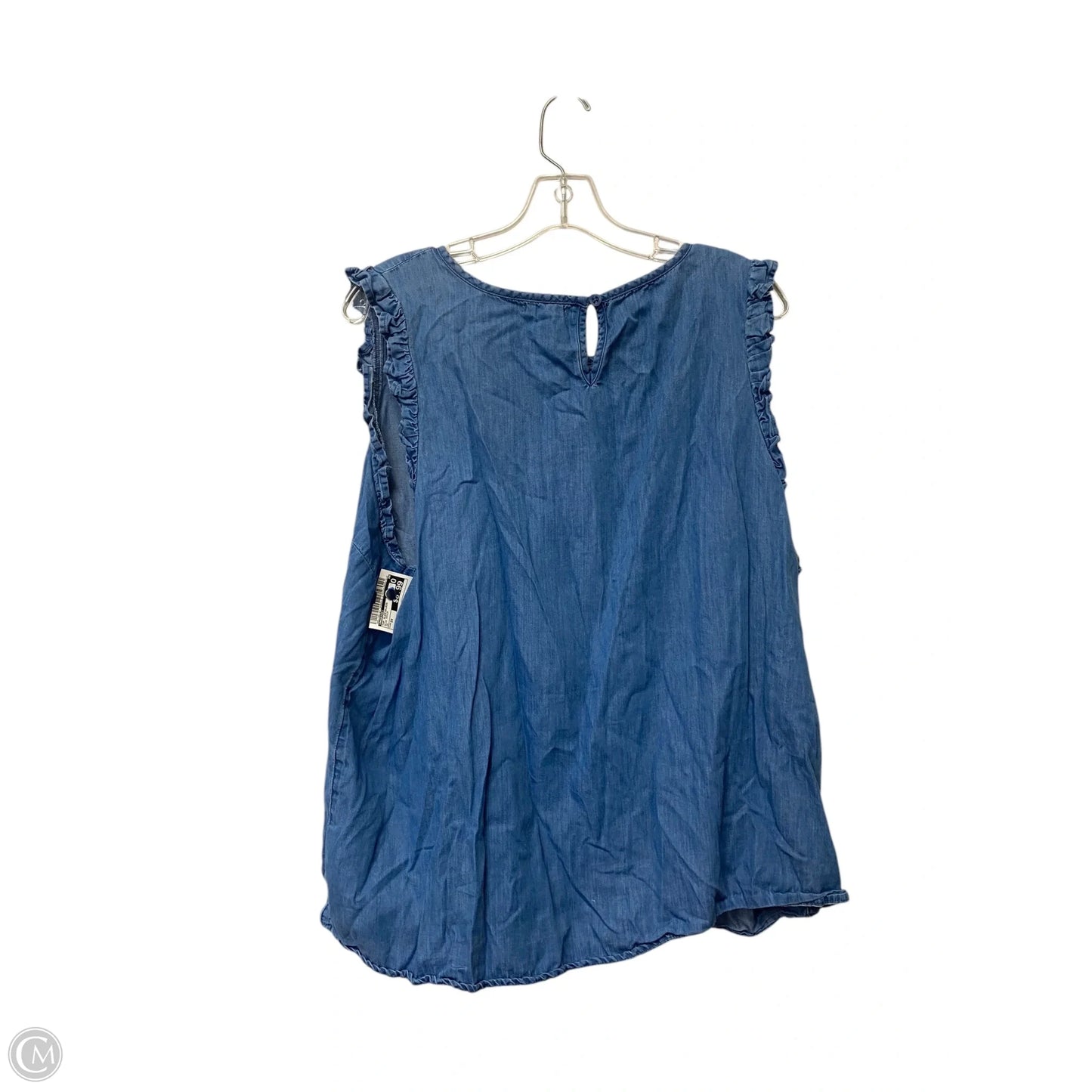 Top Sleeveless By Maurices In Blue Denim, Size: 2x