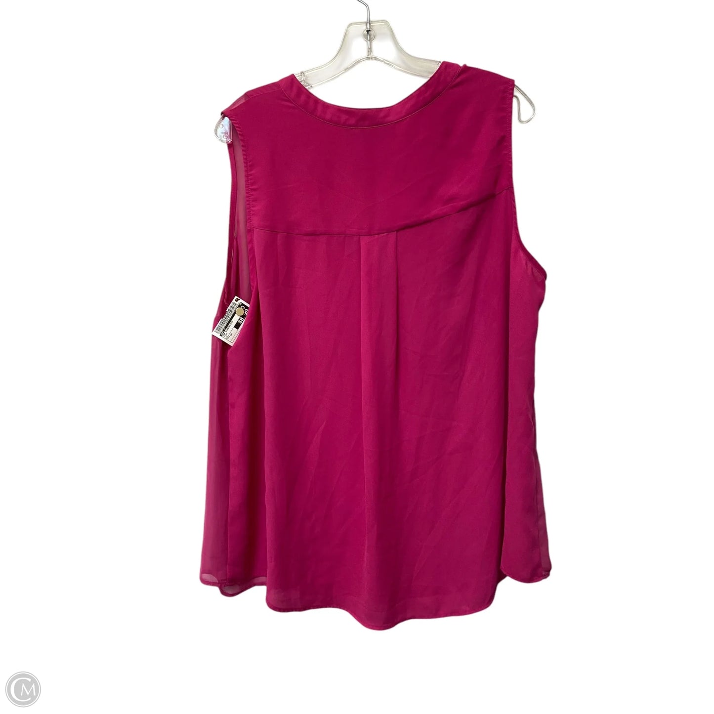 Top Sleeveless By Apt 9 In Pink, Size: 1x